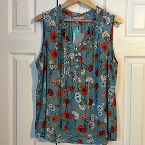 Daniel Rainn Laleh Tie Neck Detail Top NWT
